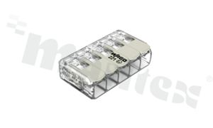 Złączka instalacyjna COMPACT; 5-torowa; do wszystkich rodzajów przewodów; do zastosowań Ex e; maks. 6mm2; z dźwigniami; transparentna