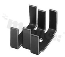 Heatsink; moulded TO-126; TO-220; TOP-3; 18x25.4x12.7mm; black; anodized aluminium Al 99.5; RoHS.