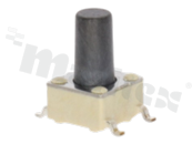Przełącznik Tact Switch; SMD; wymiary korpusu 6.0x6.0; h=9.5mm; pionowy; o sile nacisku 160gf; przycisk okrągły