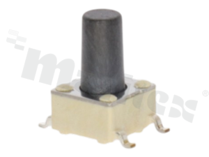 Przełącznik Tact Switch; SMD; wymiary korpusu 6.0x6.0; h=9.5mm; pionowy; o sile nacisku 160gf; przycisk okrągły