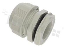 Cabe gland M32; nylon; M32x1.5 18-25mm; flat O-ring; with lock nut; grey