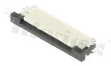 ZIF connector for FFC/FPC; pitch 0.50mm; 22-contacts; SMD; side entry; upper contacts