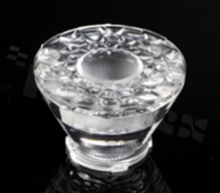 Lens for LED COB; angle: Oval 12 x 46 degrees FWHM; Number of LEDs: 1; Dimensions: round 53mm; Height: 33.2mm; meterial: PMMA; Fastening: socket