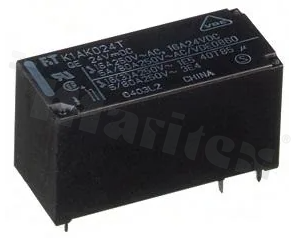 Przekaźnik elektromagnetyczny; prąd znamionowy 16A; napięcie cewki 12V DC; pojedynczy styk zwierny (SPST-NO); moc cewki 400mW; 16A/24V DC; 16A/250V AC; montaż: THT