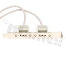 2 USB 2.0 wafer cables w/bracket, 180 mm