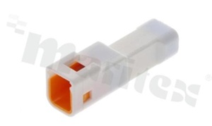 Crimp terminal housing; pitch 2.00mm; 2-contacts; male; applicable wire AWG#22-26; 100V/3A