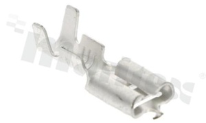 Flat connector; female; 4.8mm; 0.5mm; for wire AWG20-18(0.75-1mm2 wire); brass; insulation PVC