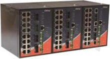 Switch przemysłowy Gigabit; zarządzalny; norma IEC61850-3; 16 portów 10/100/1000Base-T(X) RJ45 i 4 porty 100Base-FX; złącze SC; światłowód wielomodowy; 2km/1310nm; temp. pracy: -40+75 st.C; zasilanie redundantne 12...48VDC; montaż na szynie DIN