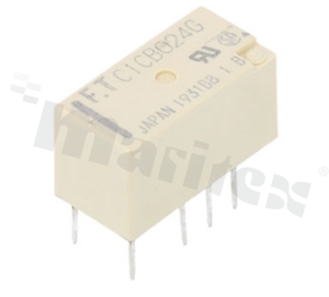 Przekaźnik elektromagnetyczny; prąd znamionowy 2A; napięcie cewki 3V DC; cewka bistabilna; podwójny styk przełączny (DPDT); moc cewki 140mW; 1A/30V DC; 0.3A/125V AC; montaż: THT