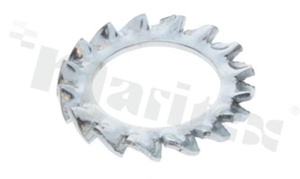 Podkładka wachlarzowa M5; DIN 6798A; ocynk ZN; ząbkowana zewnętrznie.