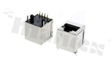 Socket RJ45; 8-contacts; THT; top entry; shielded; size 8; gold flash contact plating