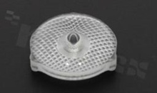 Backlight lens, diameter: 15,2mm, height:5,1mm, hole size for the LED diode: 3,1mm