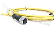 Wtyk M12; kodowanie A; 8-stykowy; żeński; 2A; prosty; z kablem o długości 2m; kolor kabla żółty; IP68