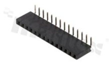 Listwa stykowa do PCB; w rastrze 2.54mm; 1x14 styków; montaż: THT; żeńska; kątowa; jednorzędowe