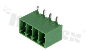 Listwa zaciskowa rozłączalna; w rastrze 3.50mm; 4-torowa; męska; kątowa; zabudowana; UL 300V/8A; TUV:250V/7A