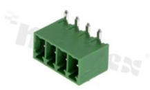 Listwa zaciskowa rozłączalna; w rastrze 3.50mm; 4-torowa; męska; kątowa; zabudowana; UL 300V/8A; TUV:250V/7A