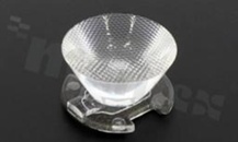 Soczewka do diod LED high power; kąt rozsyłu: 18 do 20 stopni FWHM; ilość diod: 1; rozmiar: okrąg 26mm; wysokość: 14.9mm; rodzaj materiału: PMMA; sposób mocowania: taśma; kołek