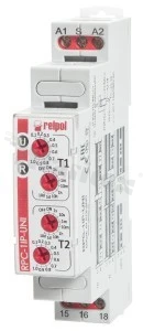 Time relay; single function; 8 time ranges; li + lp function - Cyclical operation in two independent intervals T1 and T2; rated current 16A; control voltage 12...240VAC/DC; single changeover contact (1P); 16A/24VDC; 16A/250VAC