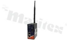 Industrial 1-port secure serial to Ethernet device server with 1xRS-232/422/485 and 2x10/100Base-T(X); operating temperature -40+70 deg.C; supply 12...48VDC; DIN rail mountable