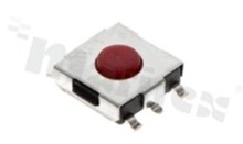 Przełącznik Tact Switch; SMD; wymiary korpusu 6.2x6.2; h=2.5mm; pionowy; o sile nacisku 180gf; przycisk okrągły
