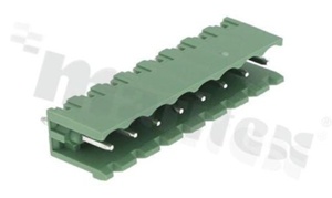 Pluggable terminal block; pitch 5.00mm; 9-ways; male; straight pin header; opened type; UL 300V/16A; TUV:320V/20A