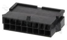 Korpus złącza kablowego; w rastrze 3.00mm; 16-stykowego [2x8]; męskie; dwurzędowe; na przewód AWG#20-24; 250V/5A