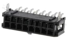 Header for PCB; pitch 3.00mm; 16-contacts [2x8]; SMD; male; side entry; 2 rows; 250V/5A