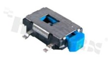 Przełącznik Tact Switch; SMD; wymiary korpusu 7.5x4.1; h=7.4mm; kątowy; o sile nacisku 220gf; przycisk prostokątny