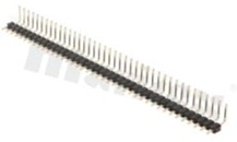 Listwa stykowa do PCB; w rastrze 2.54mm; 1x40 styków; montaż: THT; męska; kątowa; jednorzędowe
