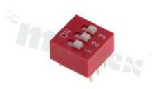 DIP Switch; THT; 3-poles; pitch 2.54mm