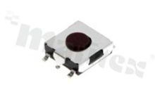 Przełącznik Tact Switch; SMD; wymiary korpusu 6.2x6.2; h=2.5mm; pionowy; o sile nacisku 250gf; przycisk okrągły