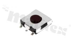 Tact Switch; SMD; dimensions 6.2x6.2; h=2.5mm; vertical; operating force 250gf; button: round