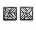 Fan filter; 66x66mm; plastic.