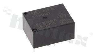 Przekaźnik elektromagnetyczny; prąd znamionowy 8A; napięcie cewki 3VDC; podwójne styki zwierne (1A+1B); moc cewki 420mW; 8A/30VDC; 8A/250VAC