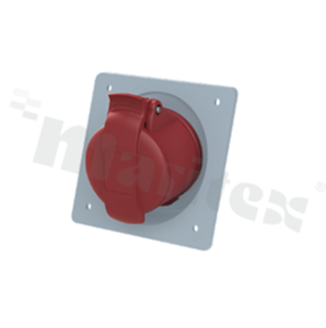 416RAU6; Panel mounted socket; series Easy&Safe