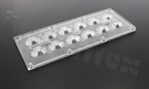 Lens for LED high power; mid power; angle: oval 80 x 145 degrees ; Number of LEDs: 12; Dimensions: 172.96x71.36mm; Height: 10.02mm; material: PMMA; Fastening: screw