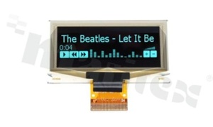 Wyświetlacz LGM OLED; LCD graficzny; 1.54"; 128x64 pikseli; kolor świecenia niebieski; FPC do złącza ZIF; złącze 11 mm; 24 piny