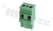 Listwa zaciskowa rozłączalna; w rastrze 7.62mm; 2-torowa żeńska; na przewód 2.5mm2 (28-12 AWG); kierunek wtykania prostopadły do osi przewodów; styki z fosforobrązu; mosiężna klatka przewodu; UL 300V/15A TUV 400V/10A