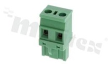Pluggable terminal block; 7.62mm pitch; 2-ways; female; for wire 2.50mm2(28-12 AWG); wire insertion direction 90° to plug-in direction; p.bronze contacts; brass cage; UL 300V/15A TUV 400V/10A