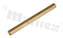 Tulejka dystansowa; mosiężna; sześciokątna; 310/5; gwint wew-wew; M3; 60mm