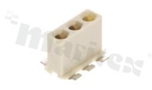 Led connector, socket, 3-poles, SMD, female