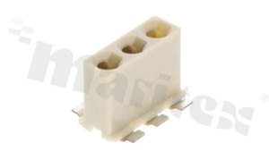 Led connector, socket, 3-poles, SMD, female