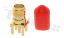 SMA female jack; straight; 50 Ohm; for PCB