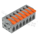 Listwa zaciskowa do PCB; przewód-płytka; na przewód 0.14 - 2.5 mm2 (26-14 AWG); raster 5.0 mm; 7-torowa.; Push-in; szary; 300V/20A