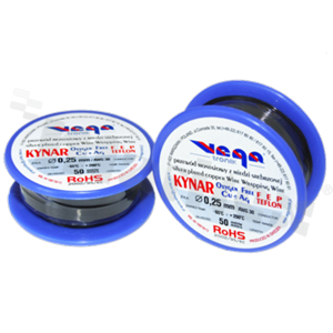 Wire wrapping wire KYNAR; insulated with TEFLON FEP; black; diameter 0.25mm; AWG 30; 250V; -65+200 deg.C; 50m.