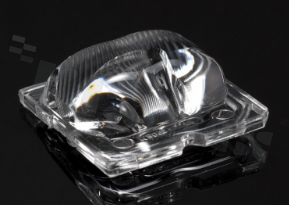 Lens for LED high power; angle: asymmetric; Number of LEDs: 1; Dimensions: 25x25mm; Height: 8.7mm; meterial: PMMA; Fastening: tape; pin; screw