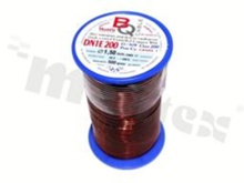 Insulated winding wire; with one layer of enamel insulation; diameter 1.50mm; SWG 17; -65+200 deg.C; 32m; 500g.