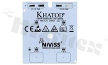 Podłoże MCPCB, przewodność cieplna 2W/(m*K), grubość: 1.6mm, Ilość warstw - 1, grubość warstwy miedzi 35um, biała soldermaska, kolor legendy: czarna, rozmiar: prostokąt 56x63mm, pokrycie padów: białe; do optyki KHATOD, /10