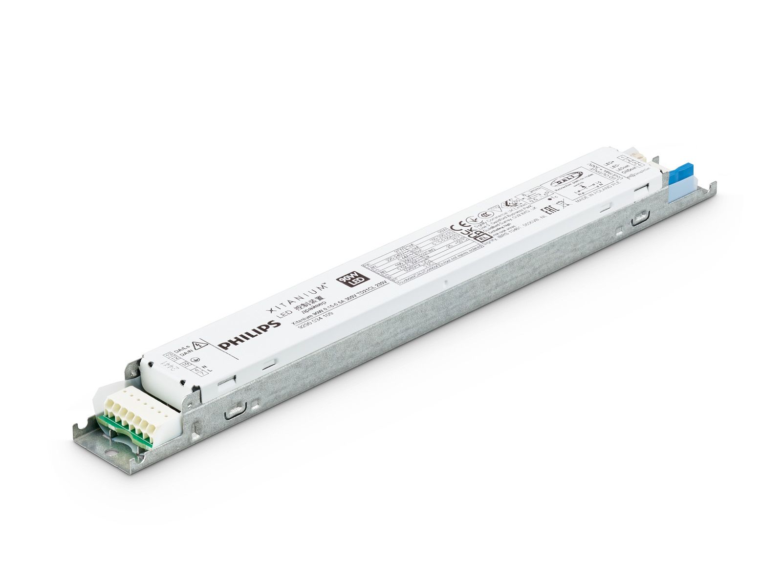 Power supply; LED; DALI; 90W; 100-300V; 0.15-0.5A; 220-240VAC; 186-250VDC; IP20