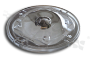 Lens for LED COB; angle: oval 150 x 160 degrees ; Number of LEDs: 1; Dimensions: round 85.09mm; Height: 15.3mm; material: silicone; Fastening: screw